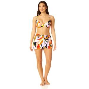 Anne Cole V Wire Elongated Underwire Top Multi 34D/32DD 14252